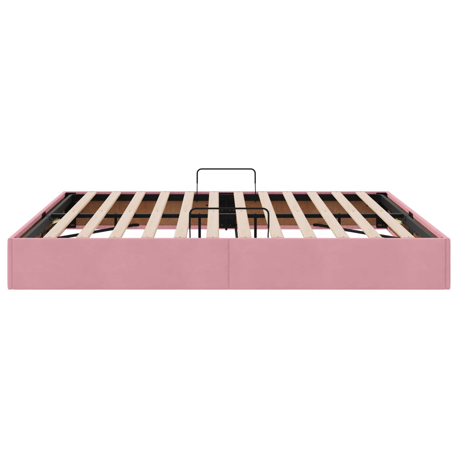 Ottoman Bettgestell mit Speicher Rosa 180 x 200 cm Samt