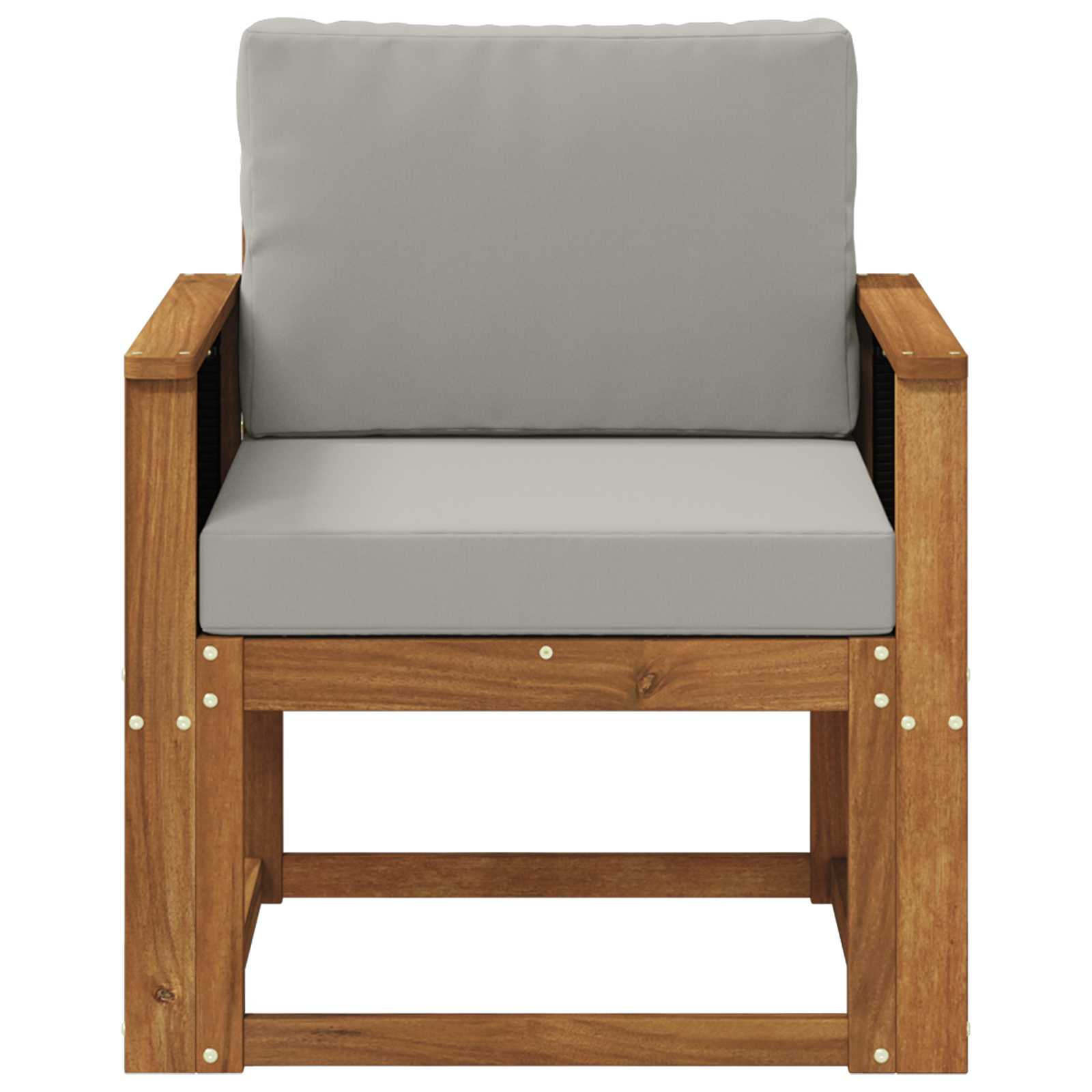 Outdoor Mittelsofa Massivholz Akazie Natur
