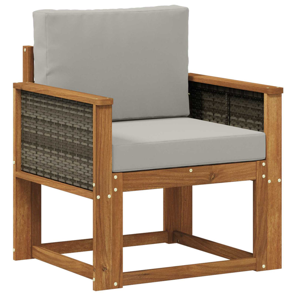 Outdoor Mittelsofa Massivholz Akazie Natur