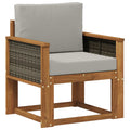 Outdoor Mittelsofa Massivholz Akazie Natur