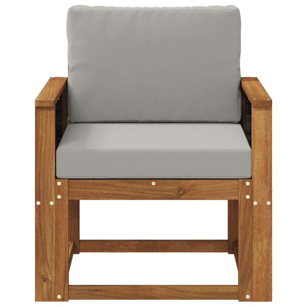 Outdoor Mittelsofa Massivholz Akazie Natur