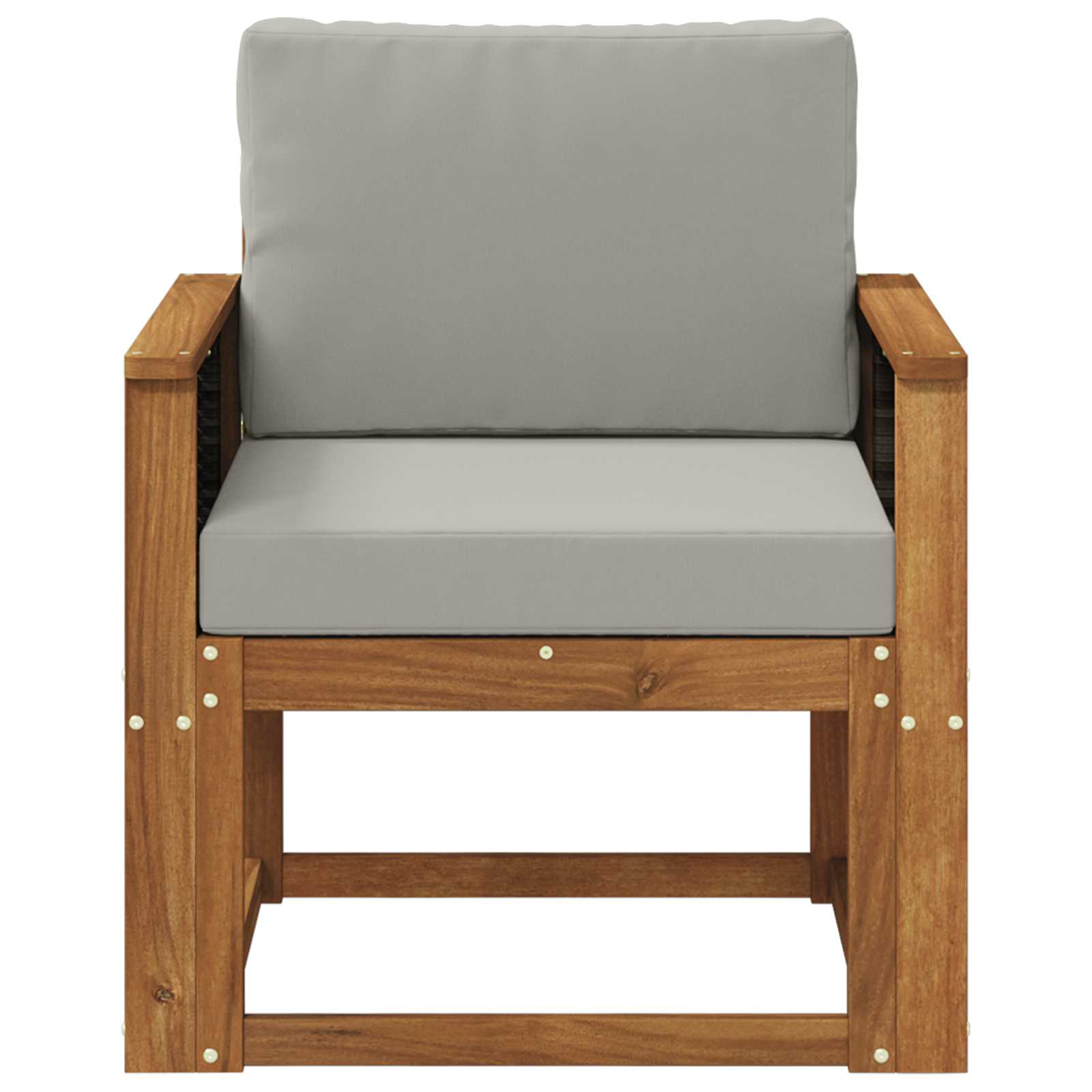 Outdoor Mittelsofa Massivholz Akazie Natur