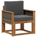 Outdoor Mittelsofa Massivholz Akazie Natur