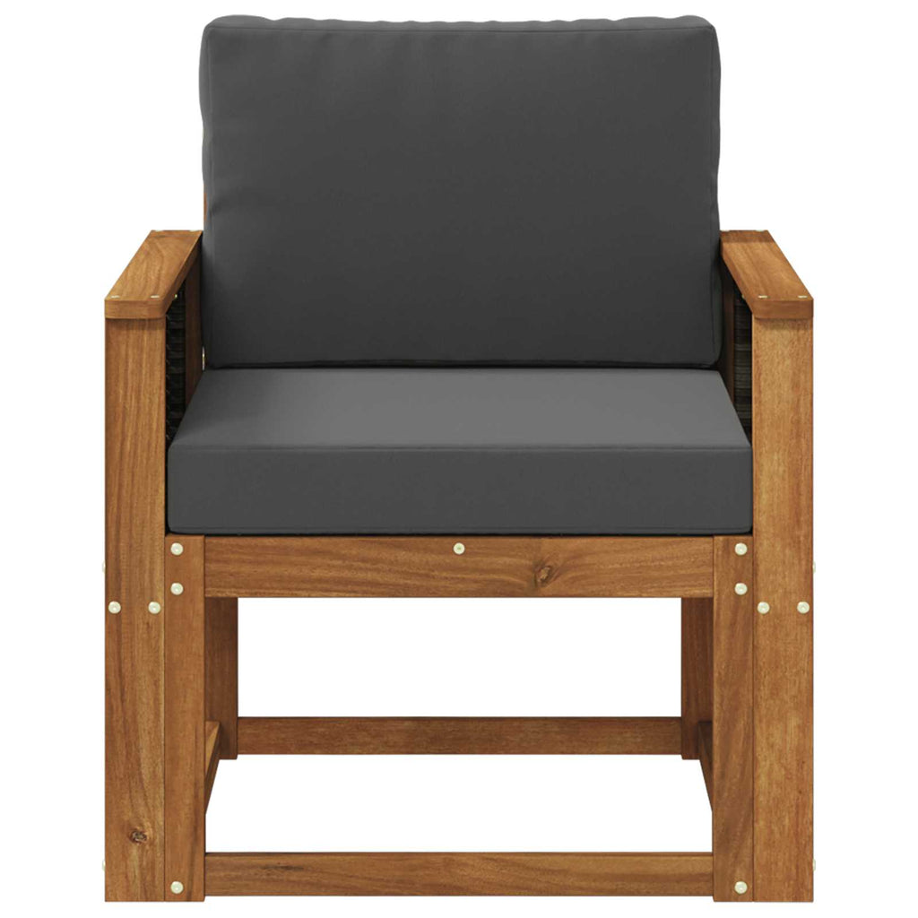 Outdoor Mittelsofa Massivholz Akazie Natur