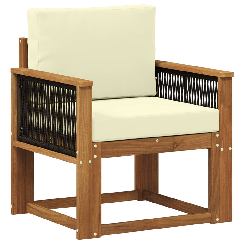 Outdoor Mittelsofa Massivholz Akazie Natur