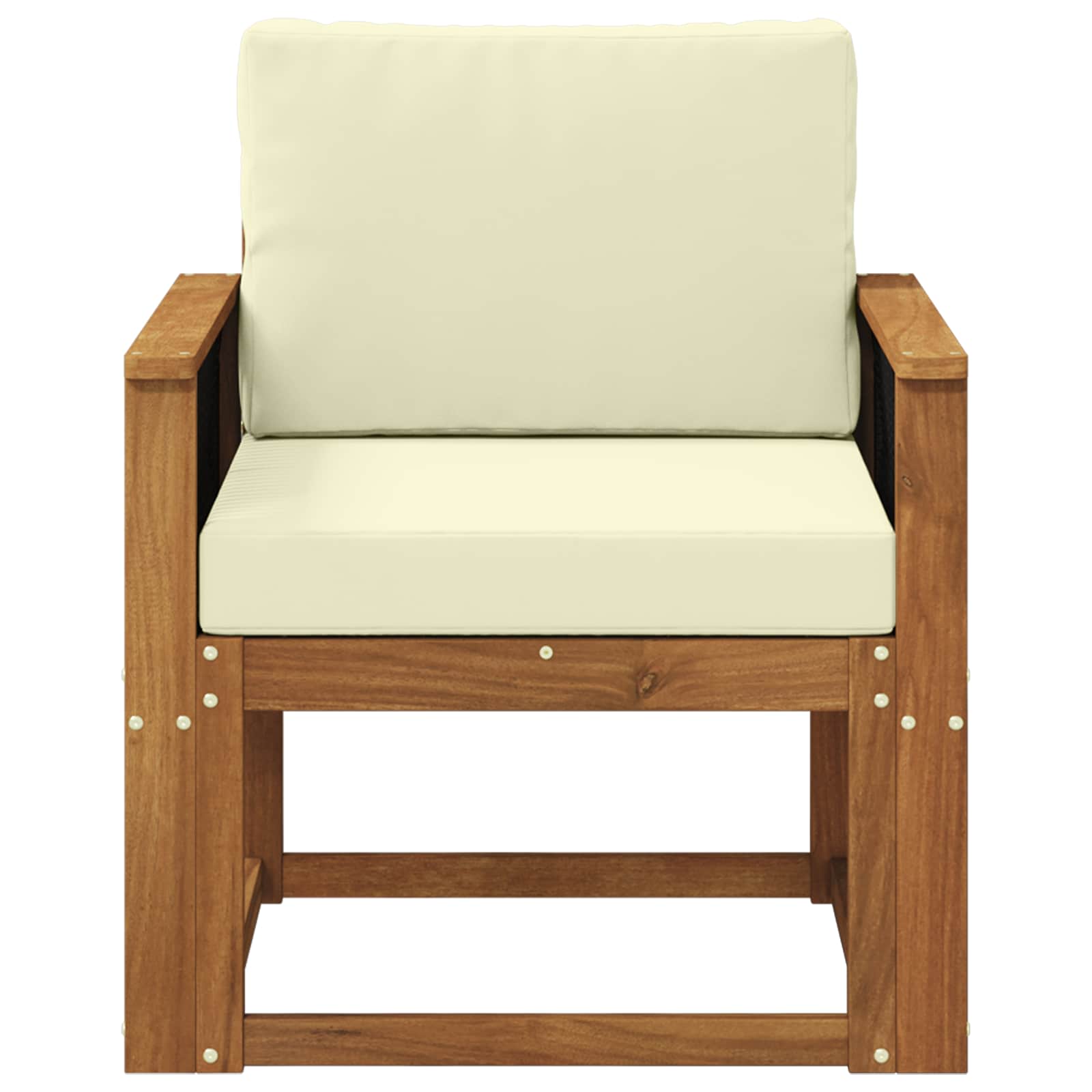 Outdoor Mittelsofa Massivholz Akazie Natur