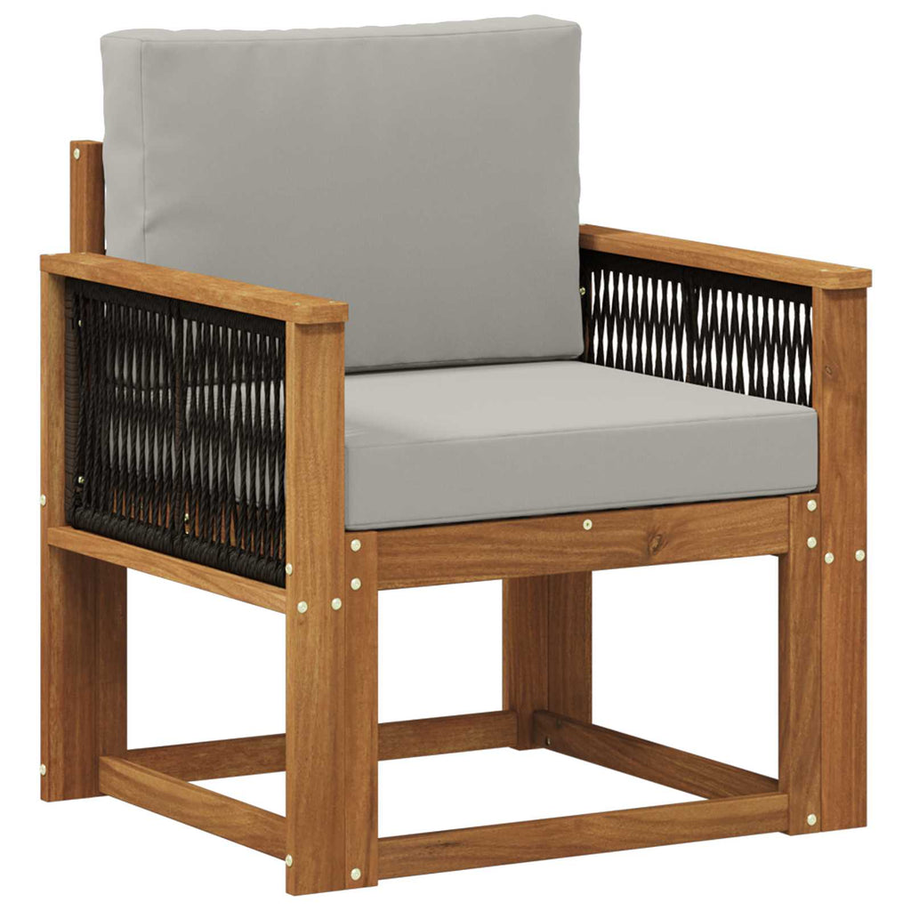 Outdoor Mittelsofa Massivholz Akazie Natur
