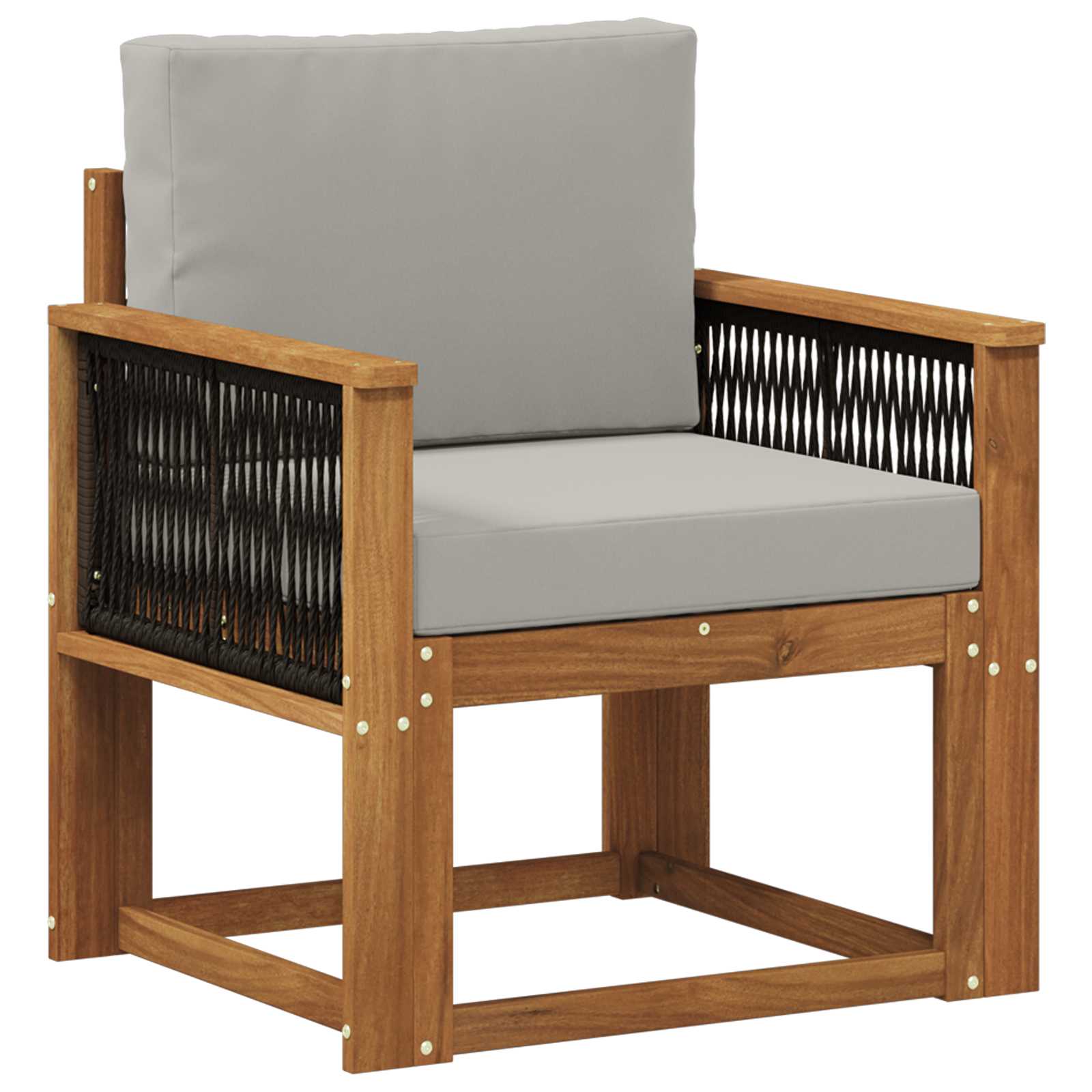 Outdoor Mittelsofa Massivholz Akazie Natur