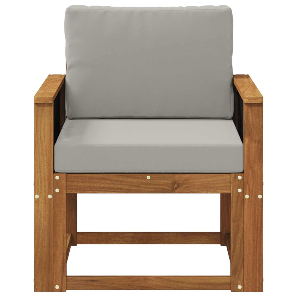 Outdoor Mittelsofa Massivholz Akazie Natur