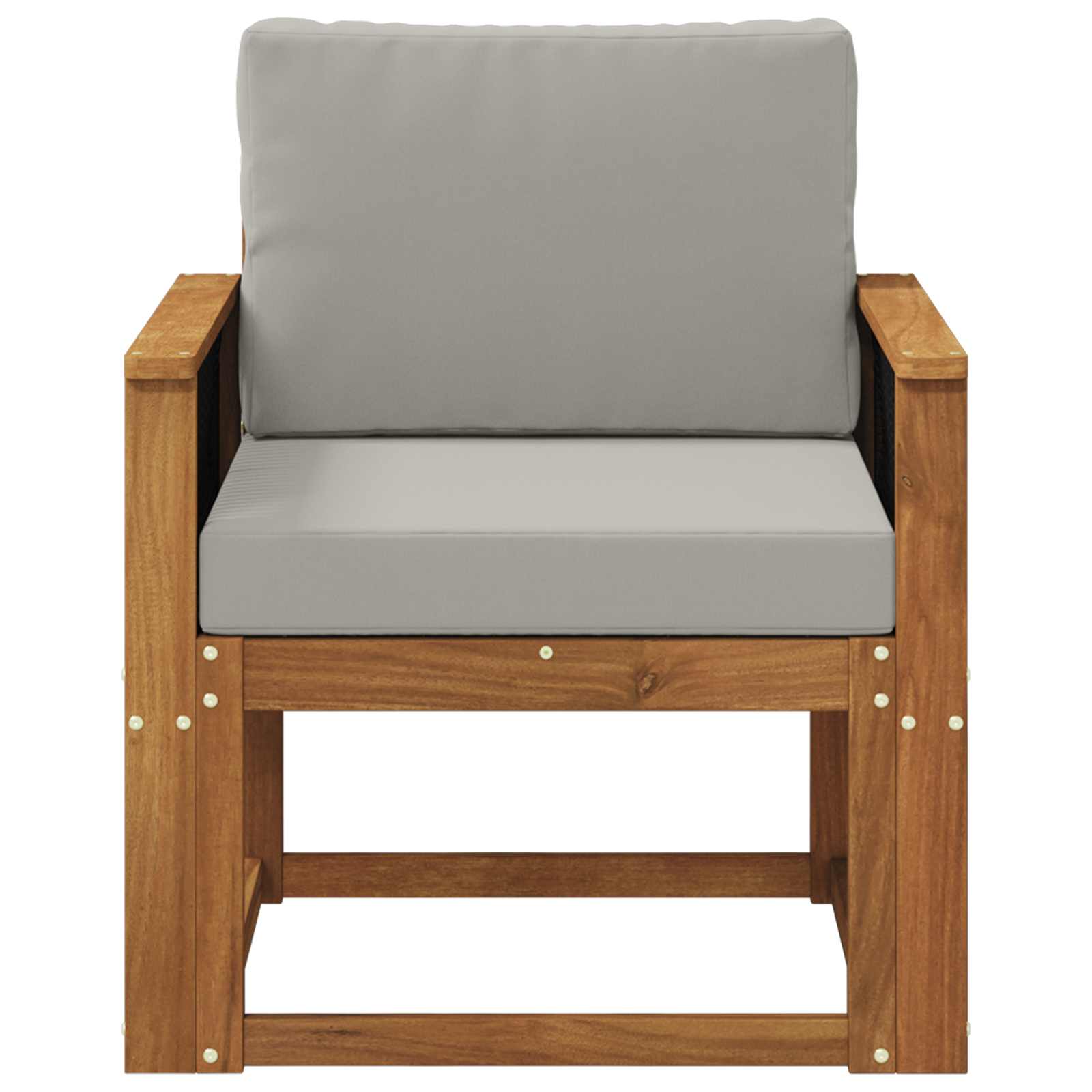 Outdoor Mittelsofa Massivholz Akazie Natur