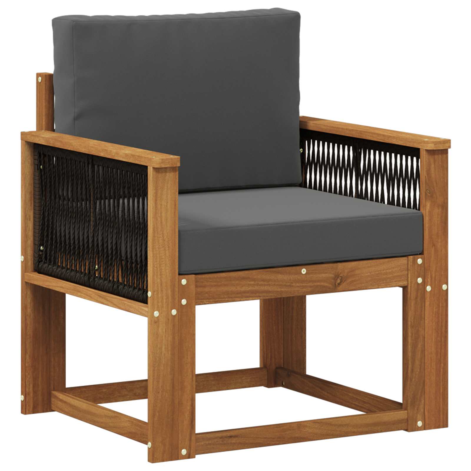 Outdoor Mittelsofa Massivholz Akazie Natur