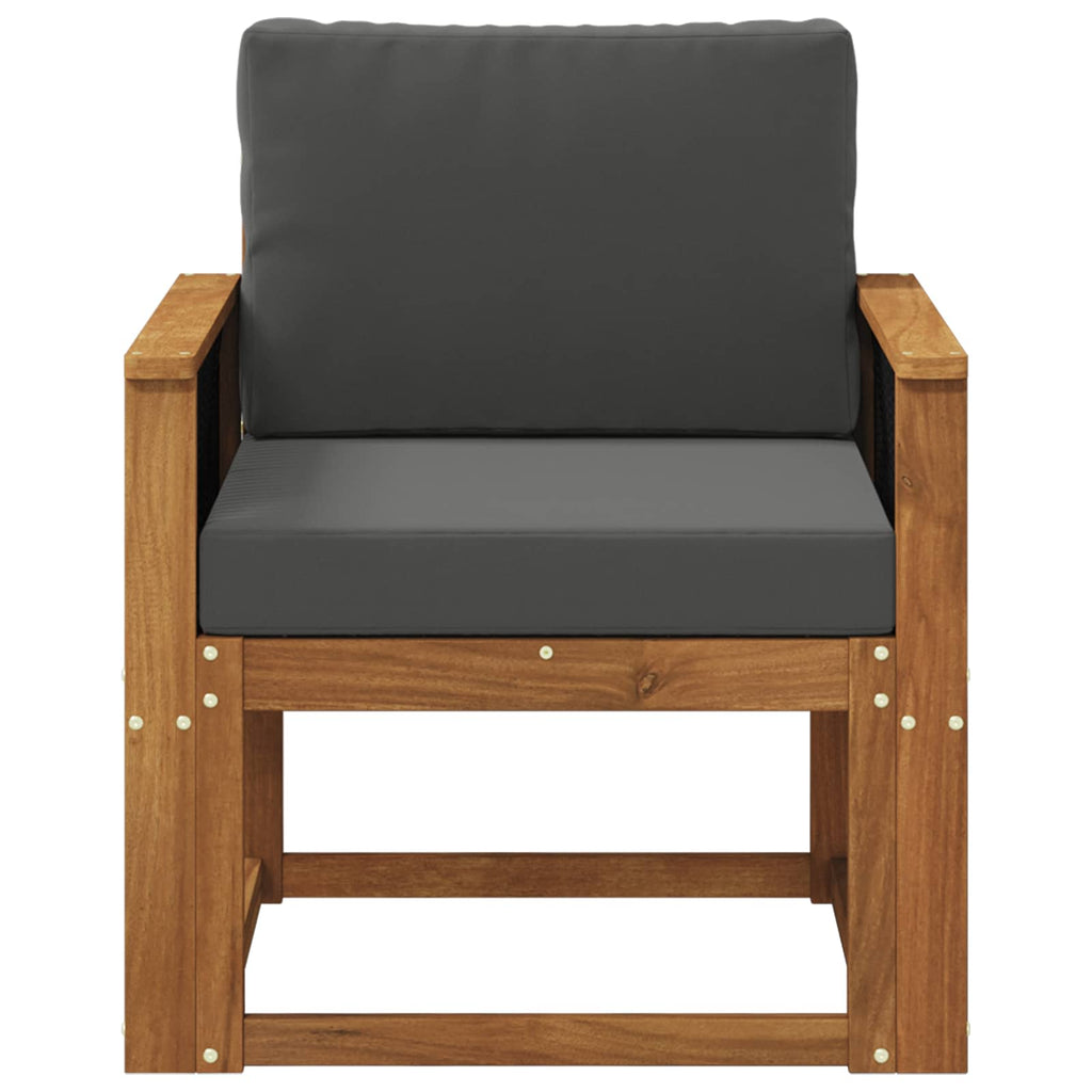 Outdoor Mittelsofa Massivholz Akazie Natur