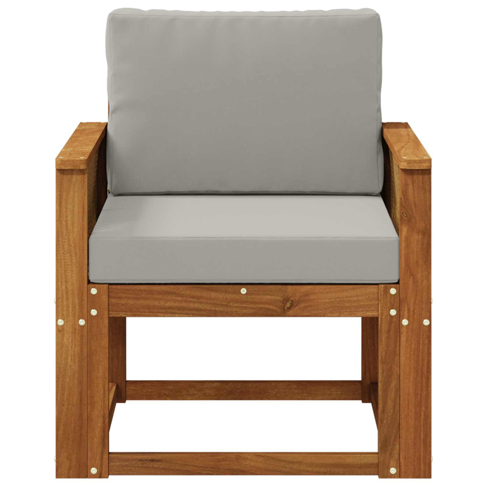 Outdoor Mittelsofa Massivholz Akazie Natur