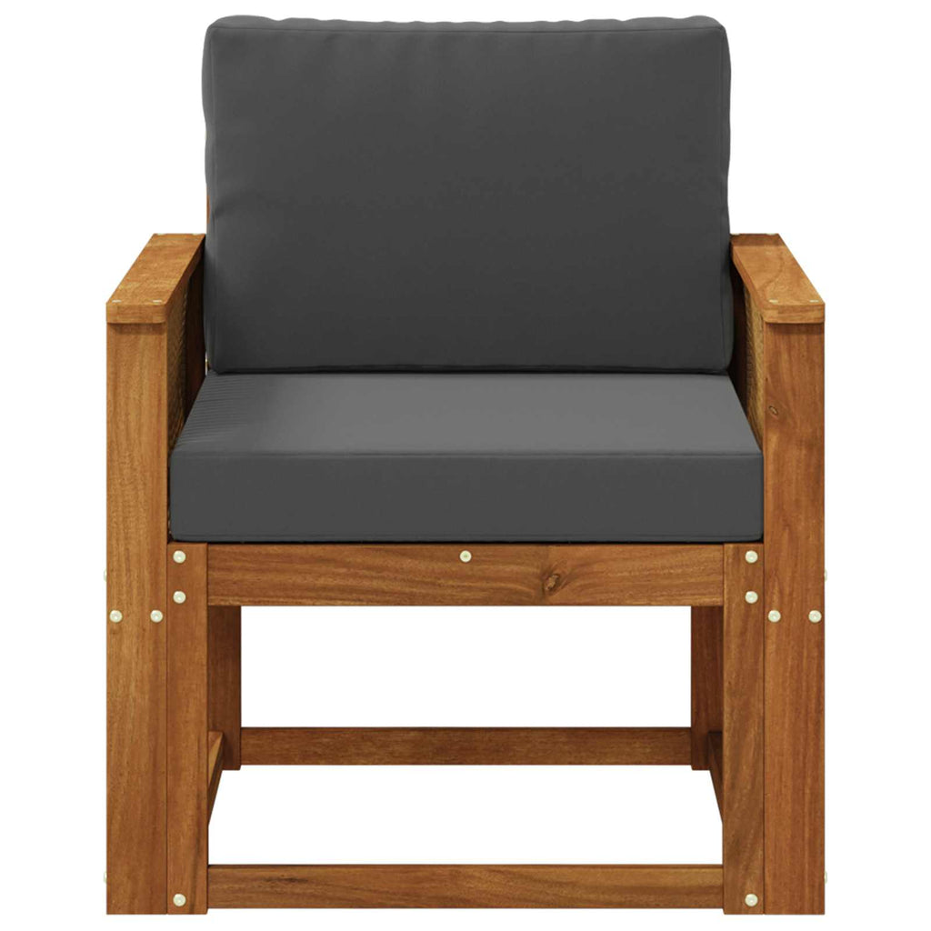 Outdoor Mittelsofa Massivholz Akazie Natur