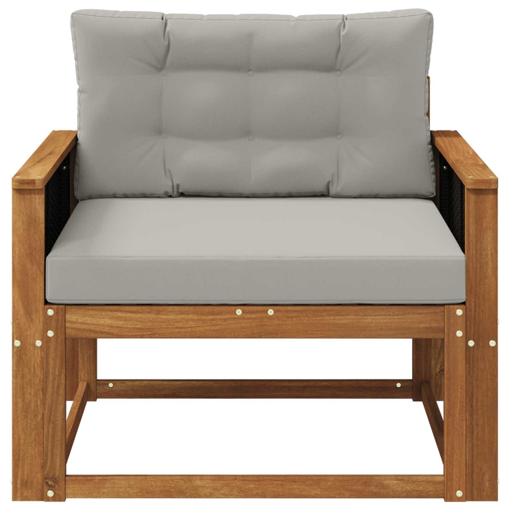 Outdoor Mittelsofa Massivholz Akazie Natur
