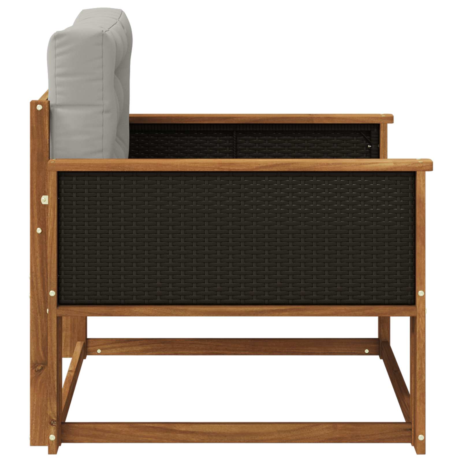 Outdoor Mittelsofa Massivholz Akazie Natur