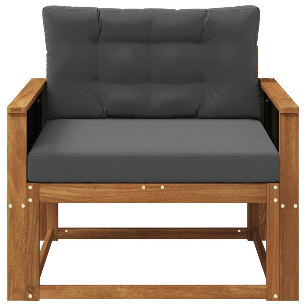 Outdoor Mittelsofa Massivholz Akazie Natur