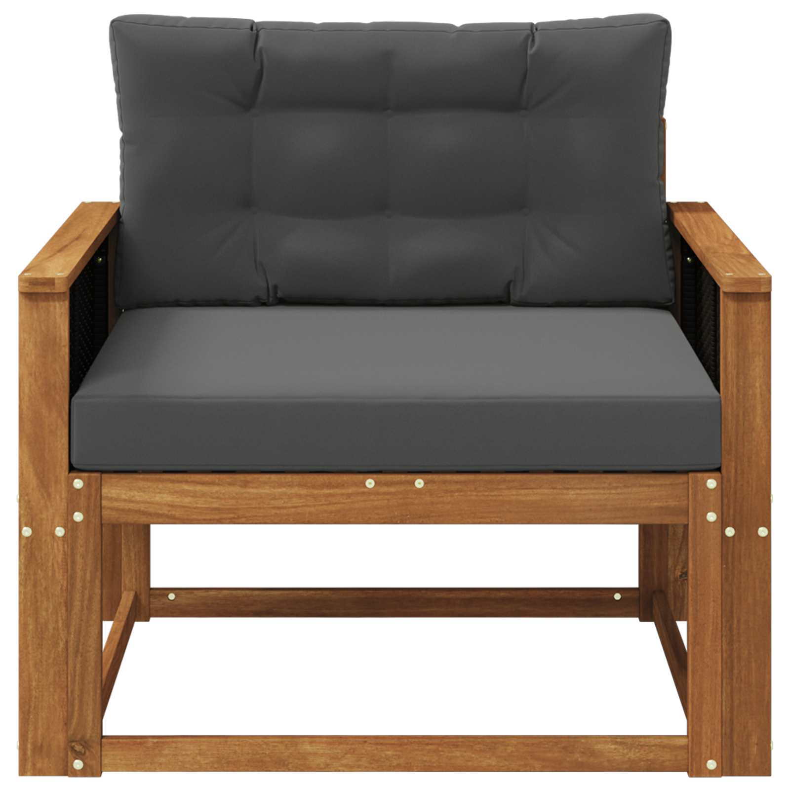 Outdoor Mittelsofa Massivholz Akazie Natur
