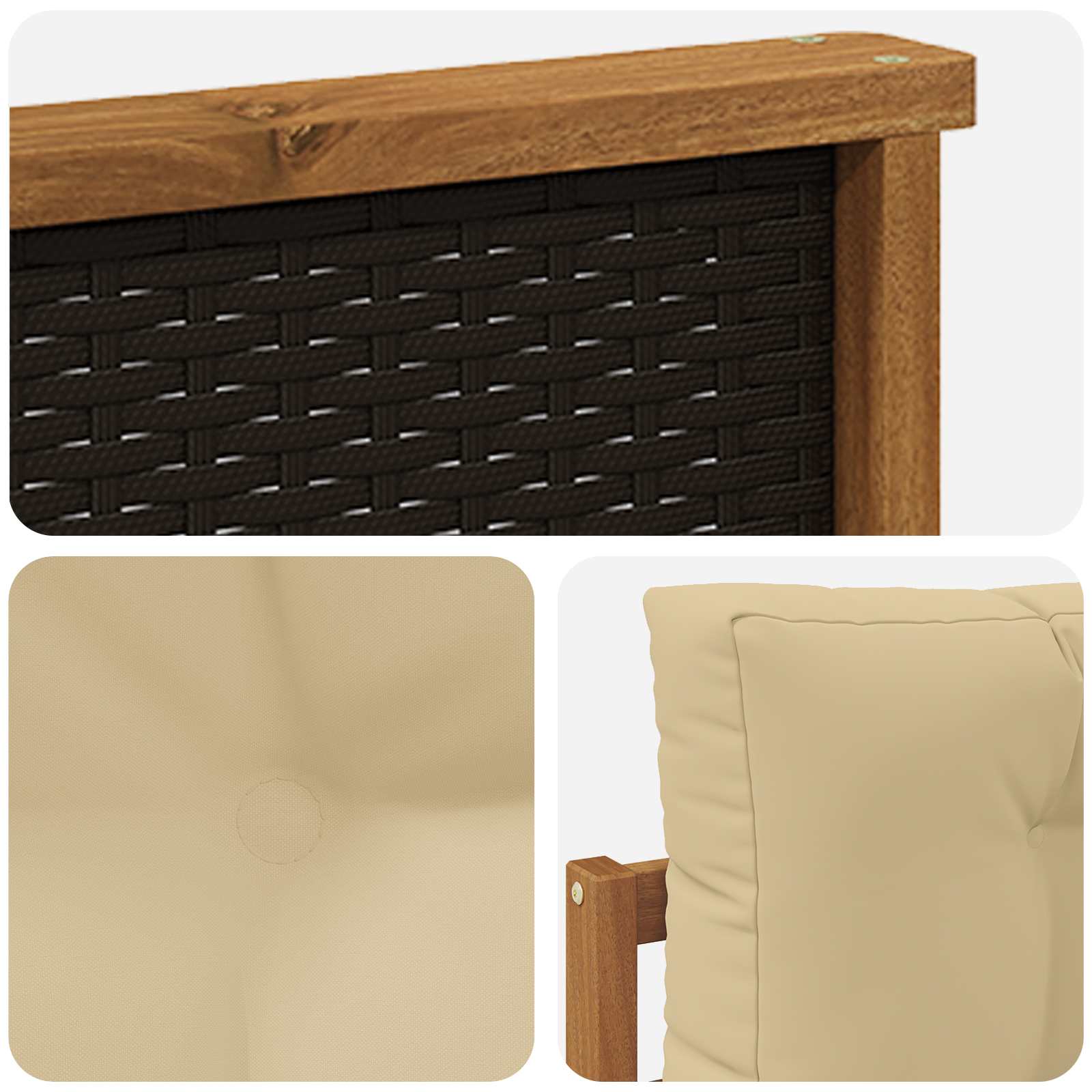 Outdoor Mittelsofa Natur