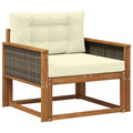 Outdoor Mittelsofa Massivholz Akazie Natur