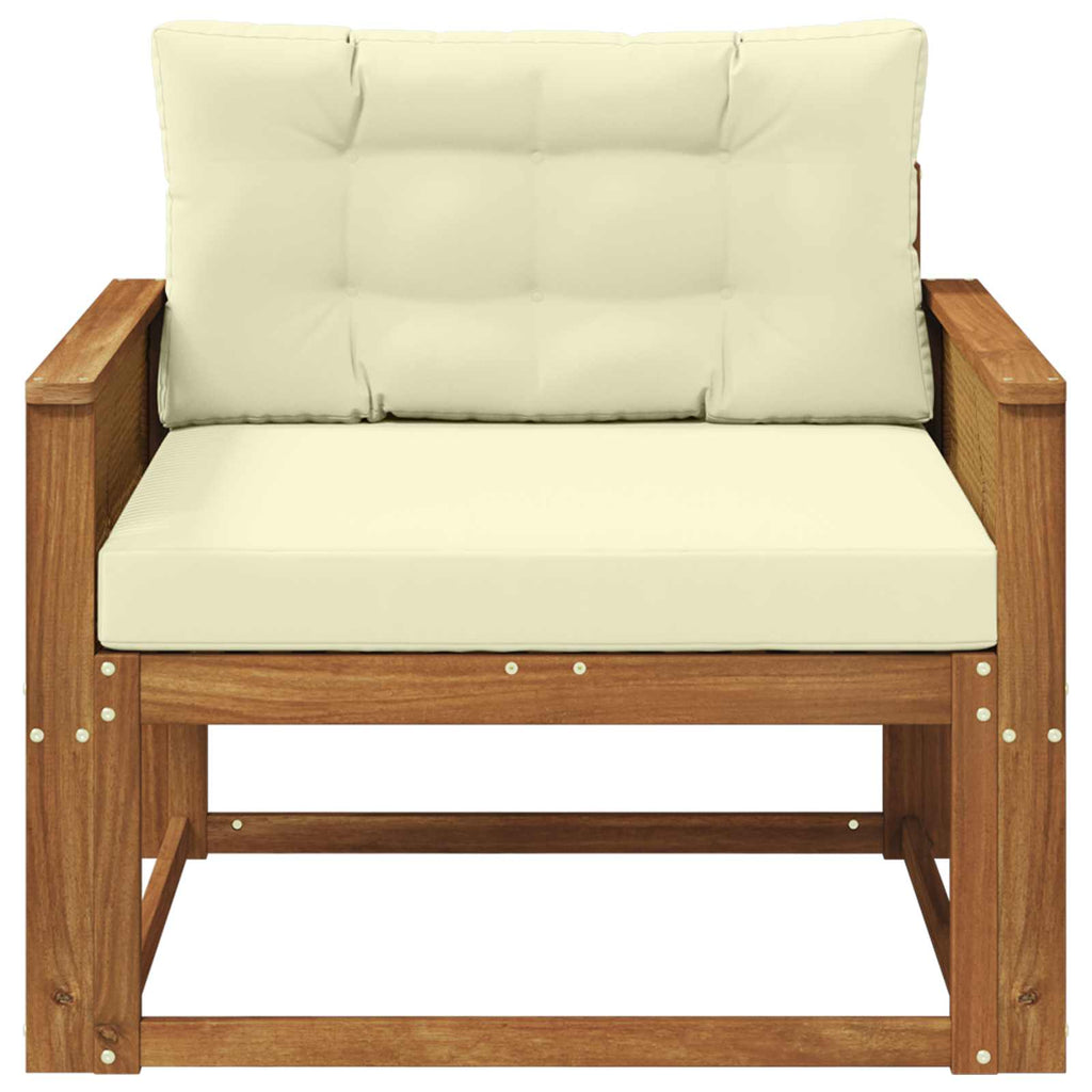 Outdoor Mittelsofa Massivholz Akazie Natur