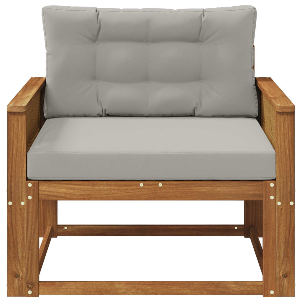 Outdoor Mittelsofa Massivholz Akazie Natur