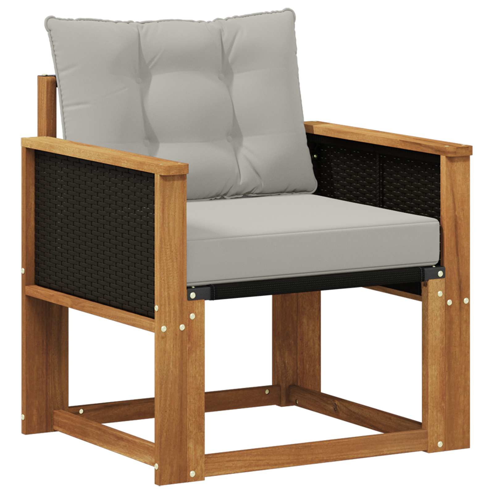 Outdoor Mittelsofa Massivholz Akazie Natur