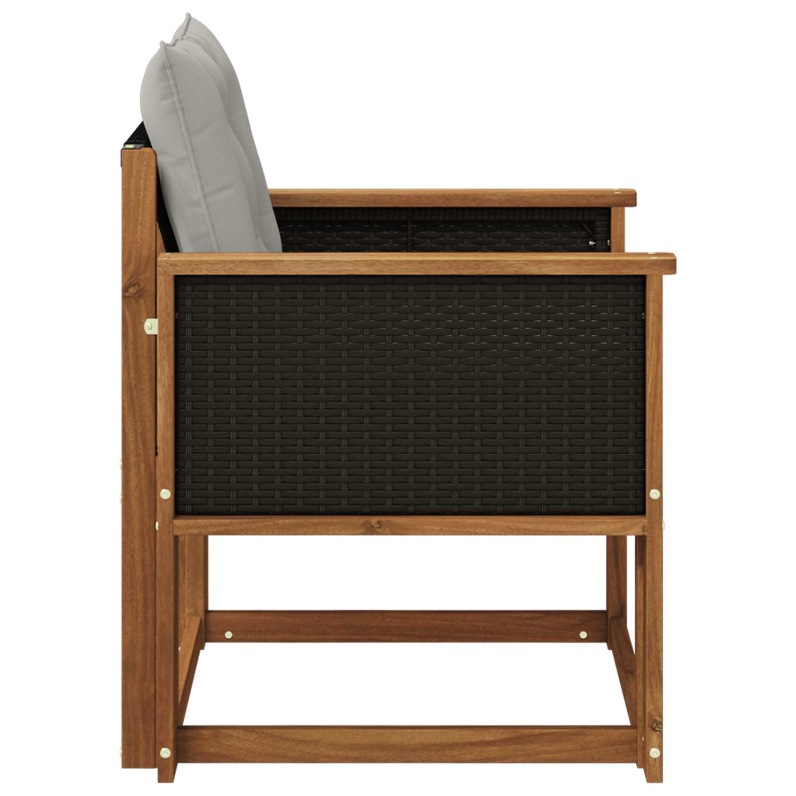 Outdoor Mittelsofa Massivholz Akazie Natur