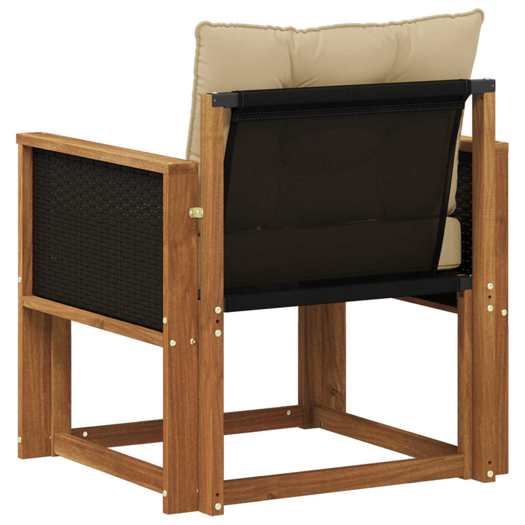 Outdoor Mittelsofa Massivholz Akazie Natur