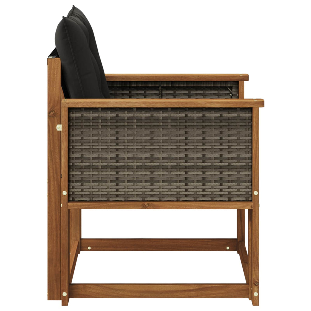 Outdoor Mittelsofa Massivholz Akazie Natur