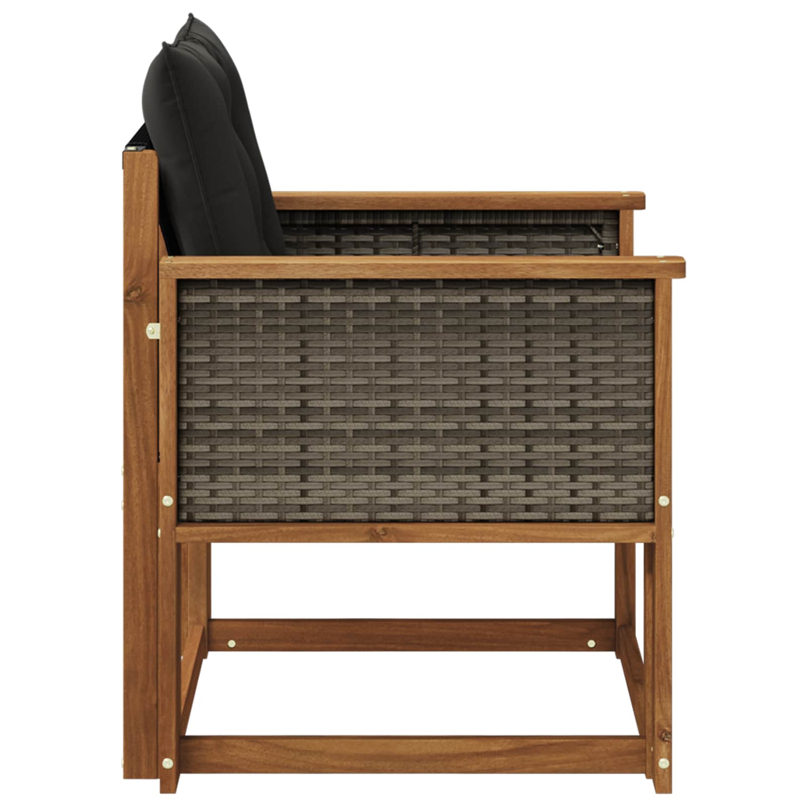 Outdoor Mittelsofa Massivholz Akazie Natur