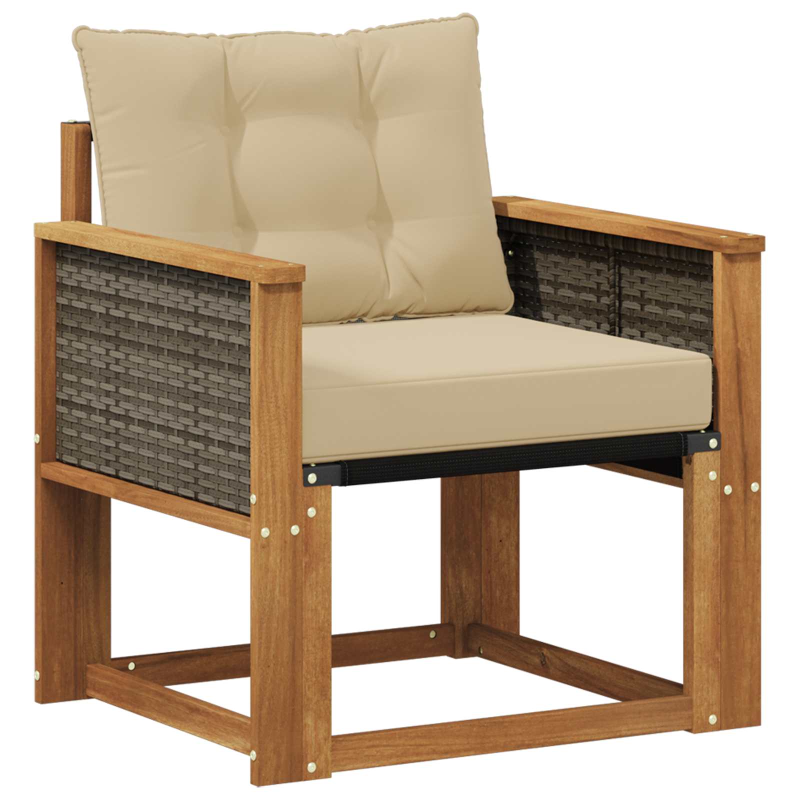 Outdoor Mittelsofa Massivholz Akazie Natur