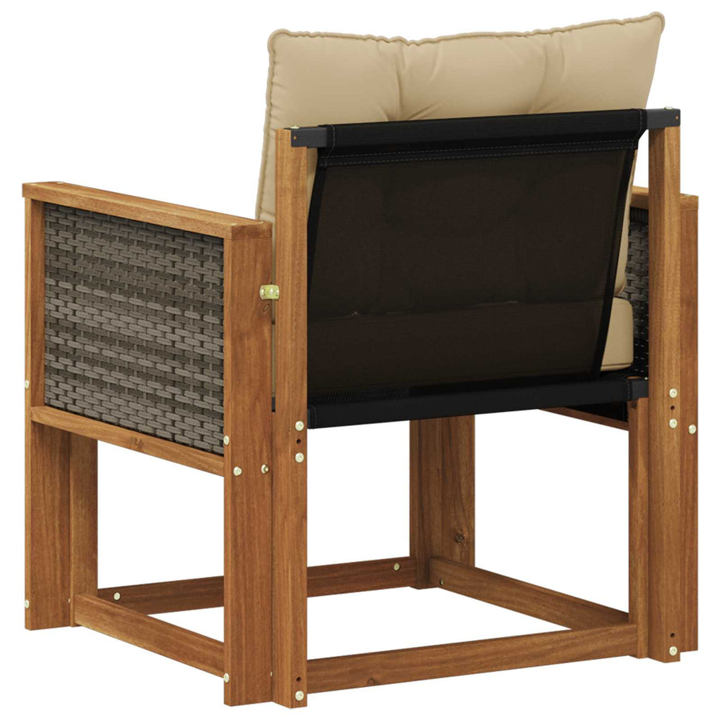Outdoor Mittelsofa Massivholz Akazie Natur