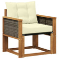 Outdoor Mittelsofa Massivholz Akazie Natur