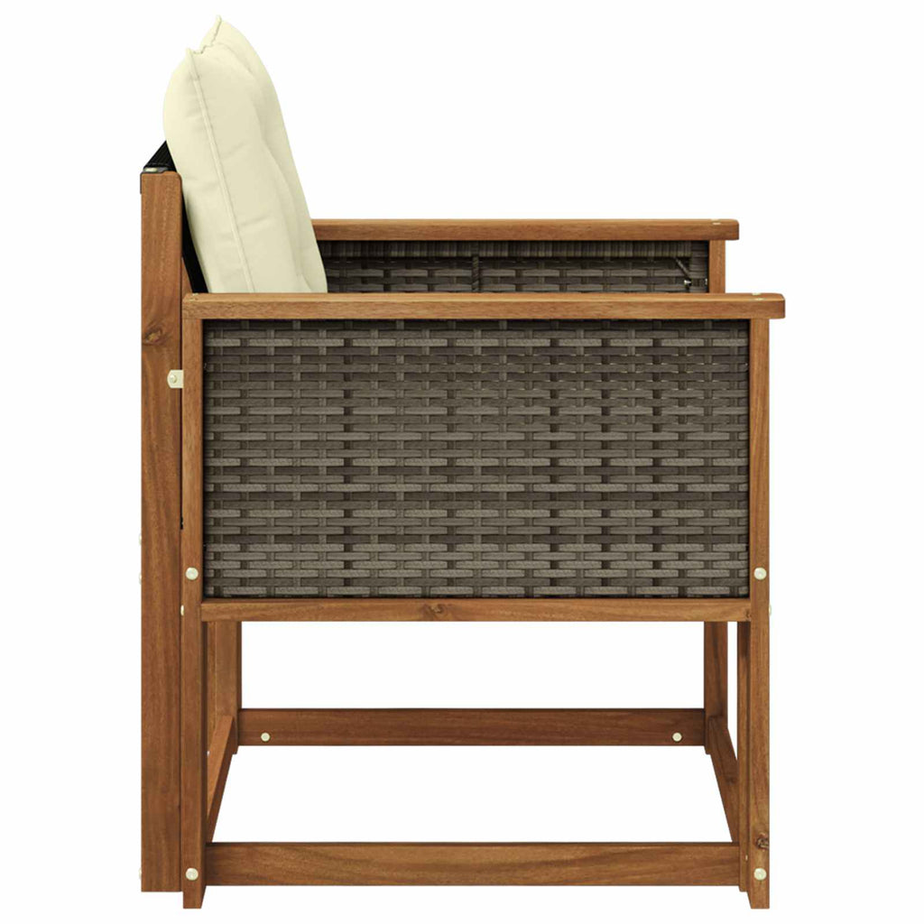 Outdoor Mittelsofa Massivholz Akazie Natur
