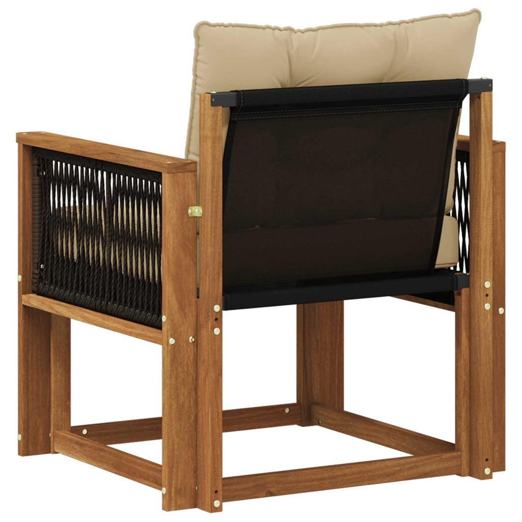 Outdoor Mittelsofa Massivholz Akazie Natur
