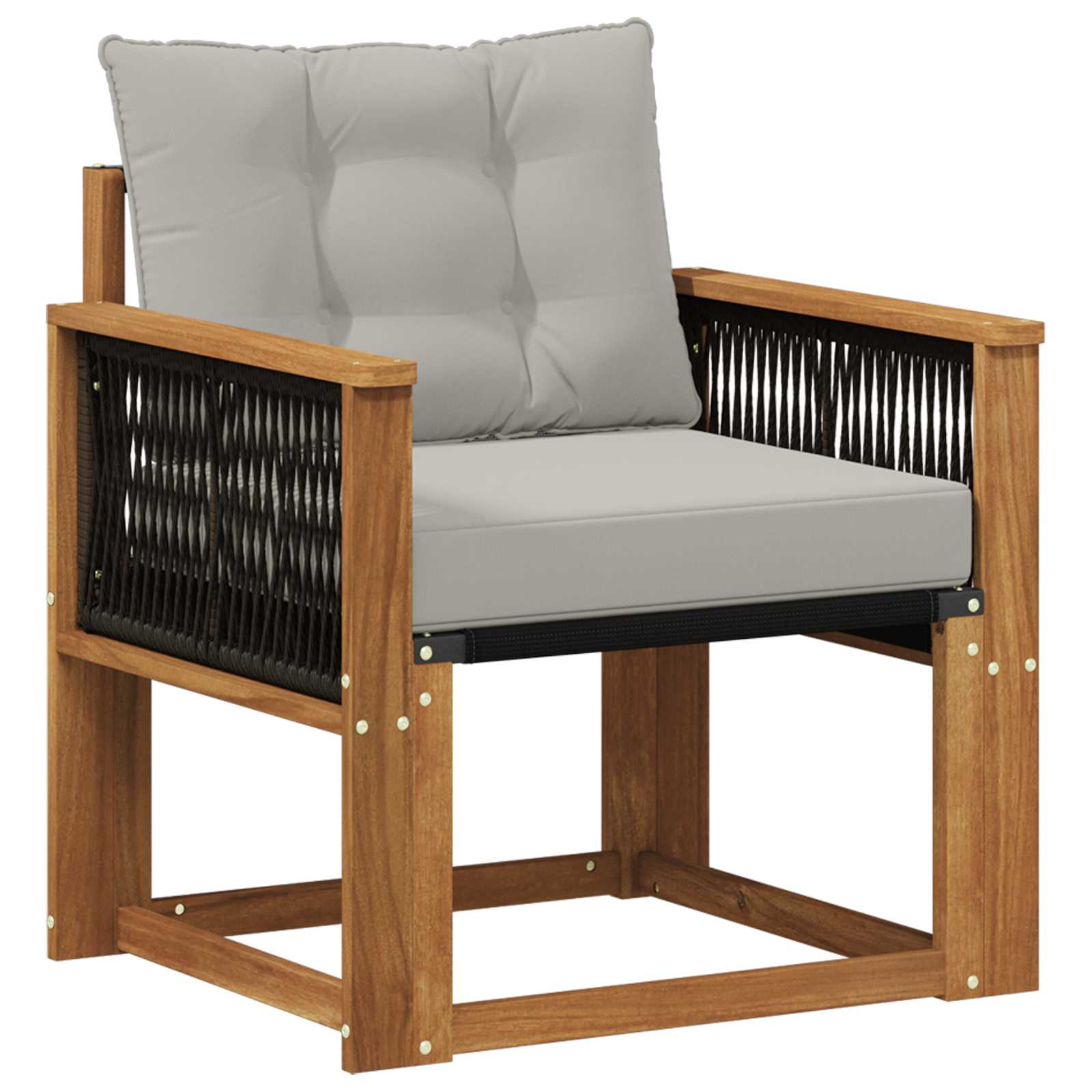 Outdoor Mittelsofa Massivholz Akazie Natur
