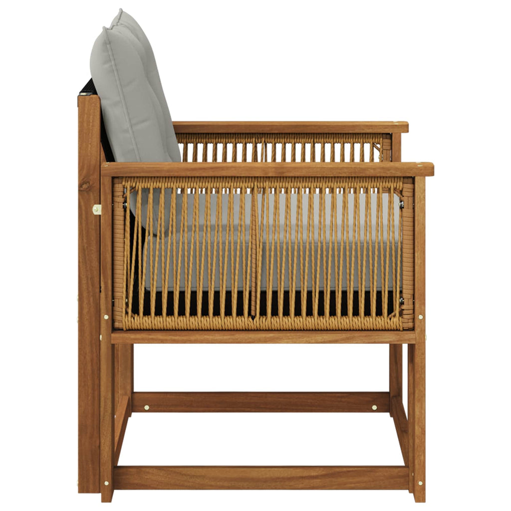 Outdoor-Sofa Massivholz Akazie Natur
