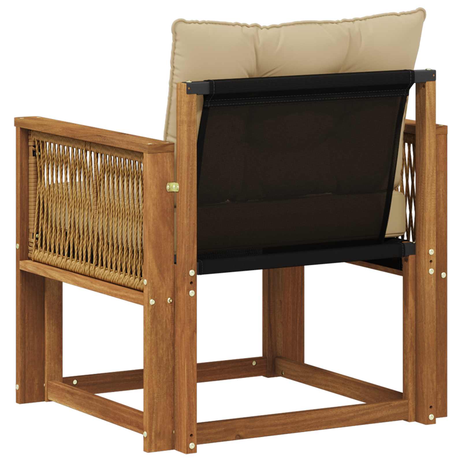Outdoor Mittelsofa Massivholz Akazie Natur