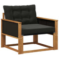 Outdoor-Sofagarnitur Massives Akazienholz und Textilene Natur