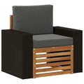 Outdoor Mittelsofa Massivholz Akazie Natur