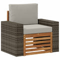 Outdoor Mittelsofa Massivholz Akazie Natur