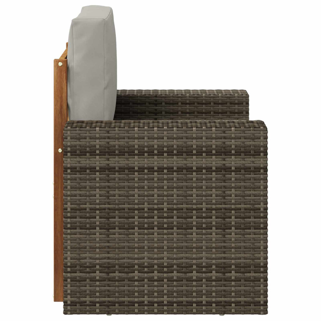 Outdoor Mittelsofa Massivholz Akazie Natur