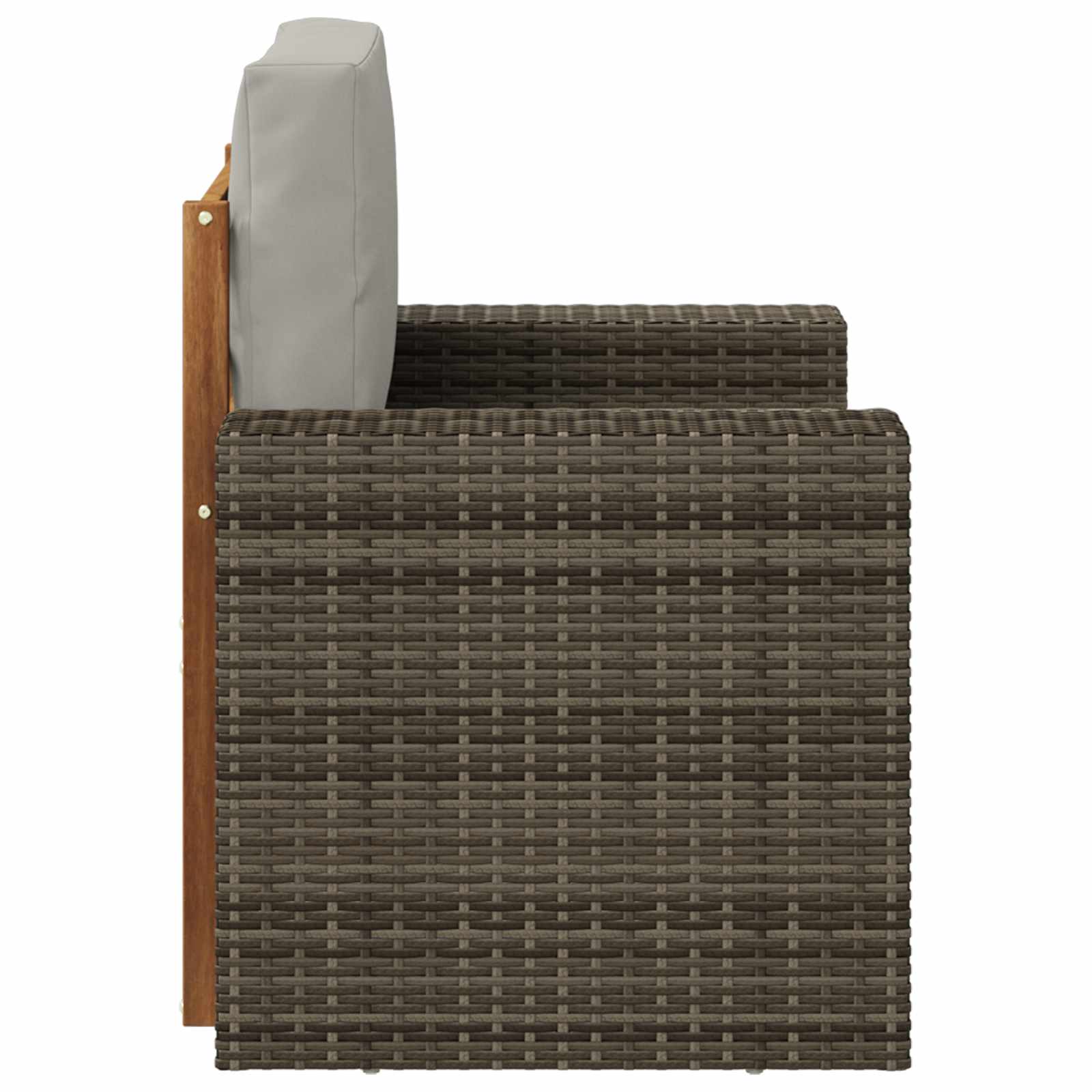Outdoor Mittelsofa Massivholz Akazie Natur