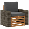 Outdoor Mittelsofa Massivholz Akazie Natur