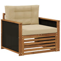 Outdoor Mittelsofa Massivholz Akazie Natur