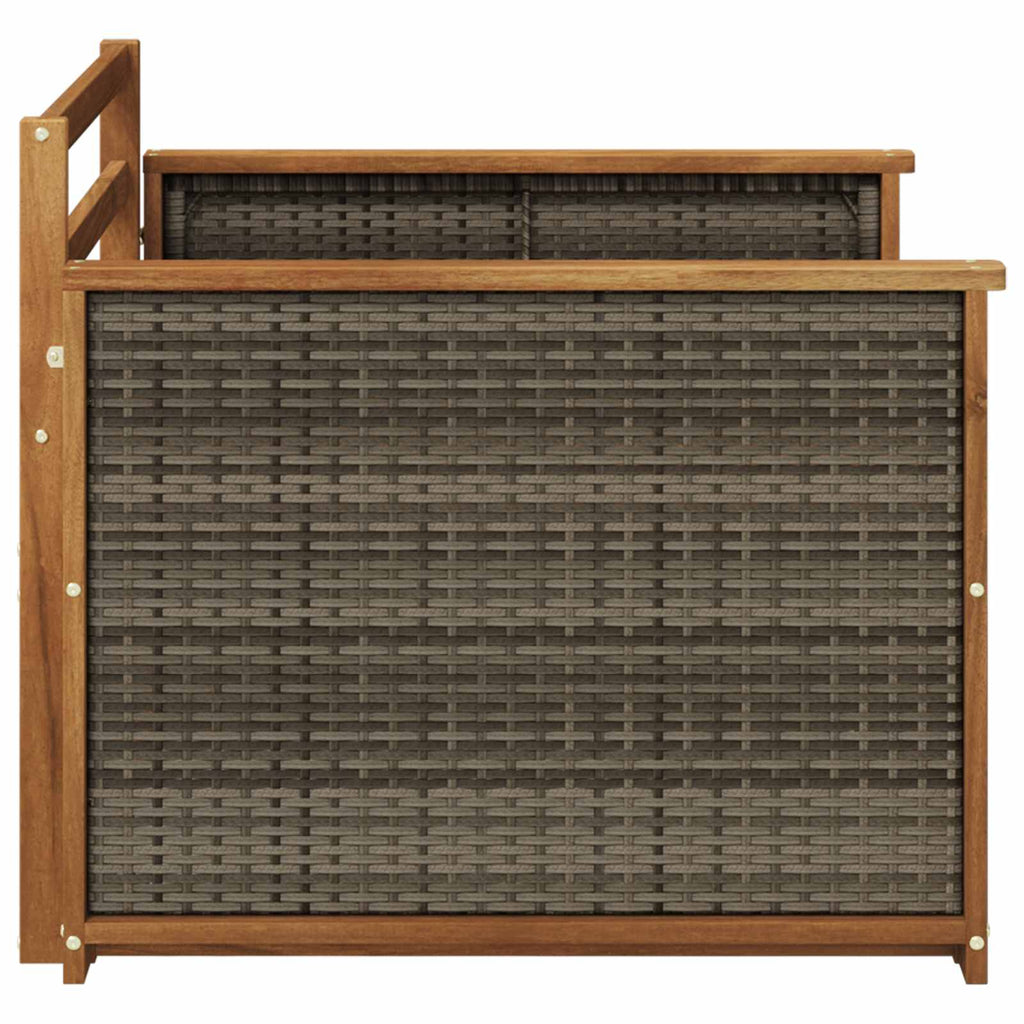 Outdoor Mittelsofa Massivholz Akazie Natur