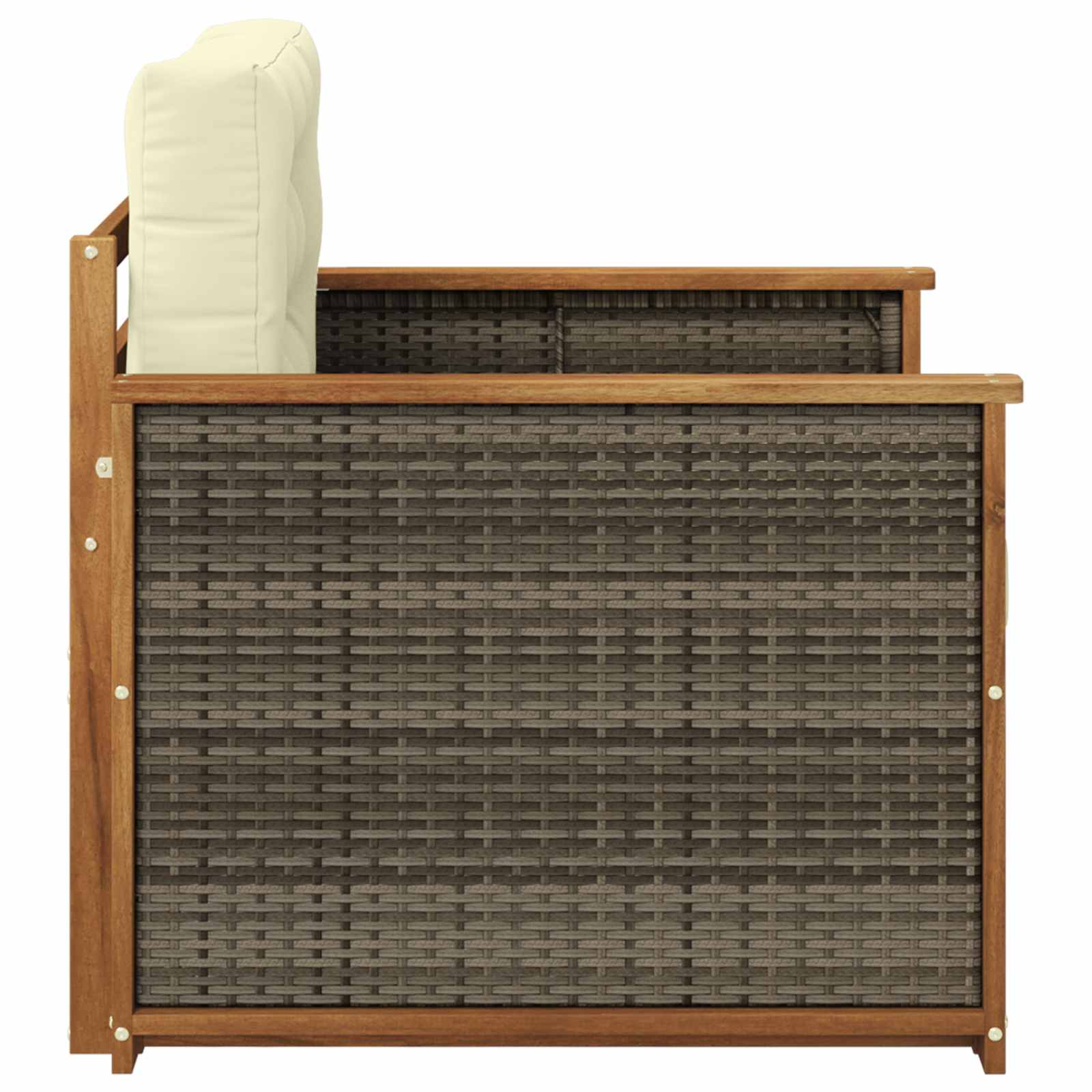 Outdoor Mittelsofa Massivholz Akazie Natur