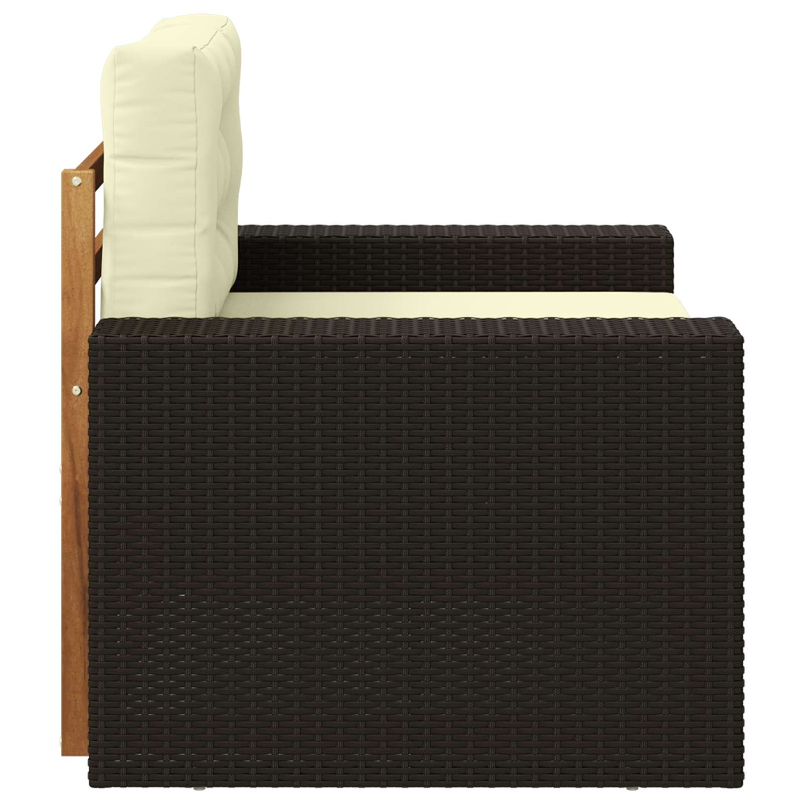 Outdoor Mittelsofa Massivholz Akazie Natur
