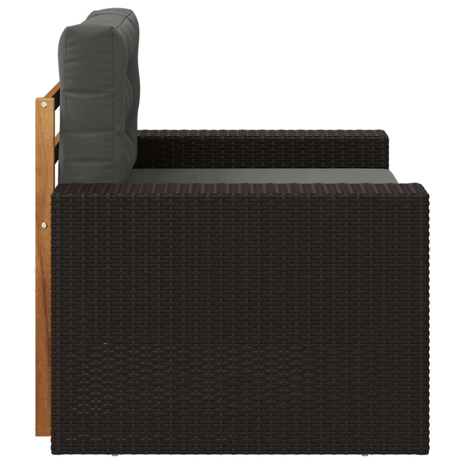 Outdoor Mittelsofa Massivholz Akazie Natur